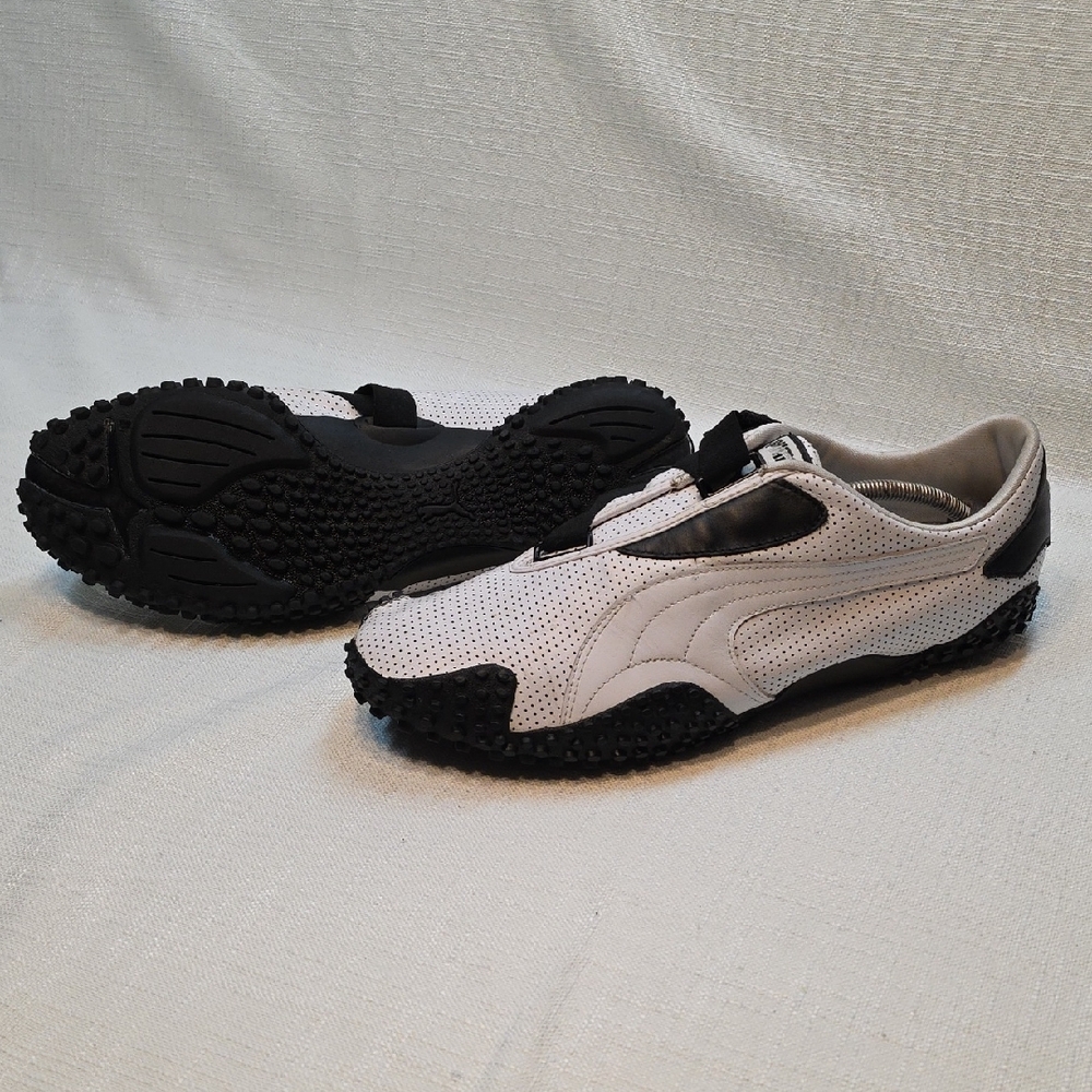 Puma Mostro Perf Leather Sneaker | White/Black | Men's US 14 Y2K Lifestyle Retro